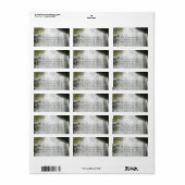 Étiquette Waterfall Country Outdoor Mariage Adresse (Feuille entière)