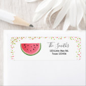 Étiquette Watermelon Adresse de retour Label Melon Party Fru (En situation)