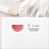 Étiquette Watermelon Adresse de retour Label Melon Party Fru (En situation)
