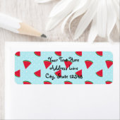 Étiquette Watermelon Blue Fun été fête d'anniversaire (En situation)