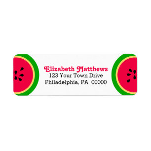 Étiquette Watermelon Moderne Été Amusement