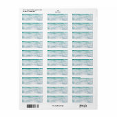 Étiquette Waves Elegant Script Main Wellness Adresse de reto (Feuille entière)