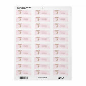 Étiquette We Can Bearly Wait Pink Baby Shower Address (Feuille entière)