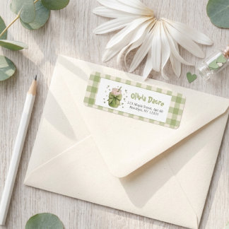Étiquette We Love You So Matcha Mail Bow Gingham