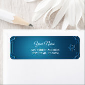 Étiquette Wedding Geometric Teal Turquoise Return Address (En situation)