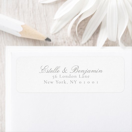 Étiquette Wedding Modern Return Address