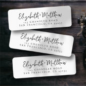 Étiquette Wedding Script Modern Rustic Return Address