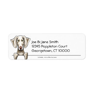 Étiquette Weimaraner propre et simple