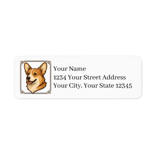 Étiquette Welsh Corgi Return Address Labels (Devant)