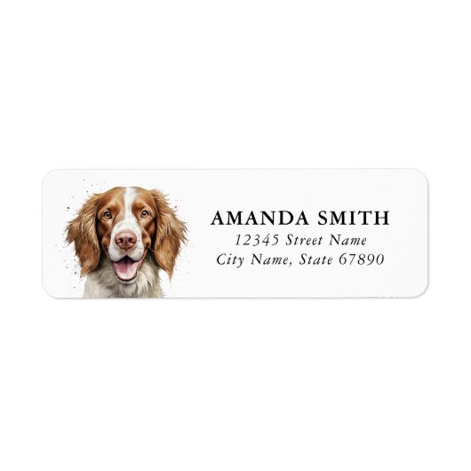 Étiquette Welsh Springer Spaniel Retourner l'adresse Étiquet (Devant)