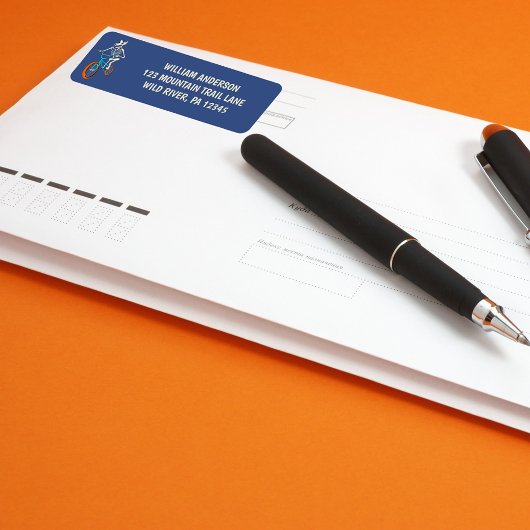 Étiquette Werewolf Skeleton on BMX Bike Return Address