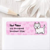 Étiquette West Highland White Terrier Love (En situation)