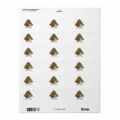 Étiquette West Highland White Terrier West Noël (Feuille entière)