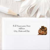 Étiquette Western Hat and Lasso Graduation return address (En situation)