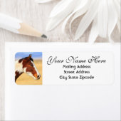 Étiquette Western Horse Adresse de retour (En situation)