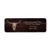 Étiquette Western Rustic Mariage Vintage Enregistrer la date (Devant)