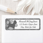 Étiquette Westie Silhouette (En situation)