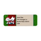 Étiquette Westie Terrier Duo Christmas Labels (Devant)