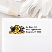 Étiquette Wheaten Terrier Trio (En situation)