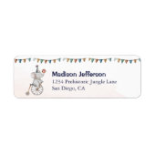 Étiquette Whimsal Animaux Elephant Circus Adresse (Devant)