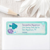 Étiquette Whimsey Aquarium 2 Folk Art (En situation)