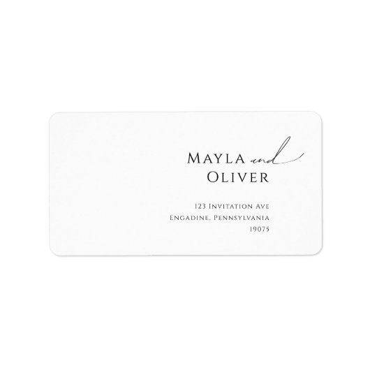 Étiquette Whimsical boho Script Wedding RSVP Adresse de reto (Devant)