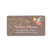 Étiquette Whimsical Pink Fairy Princess Magic Stars Adresse (Devant)