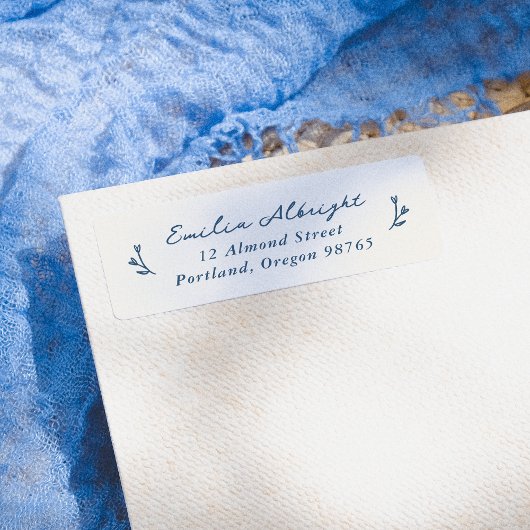 Étiquette Whimsical Vintage Floral Adresse de retour