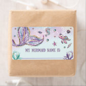 Étiquette Whimsical What's Your Mermaid Name Birthday Game (En situation)