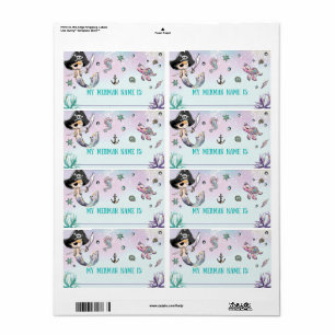 Étiquette Whimsical What's Your Merman Name Birthday Game