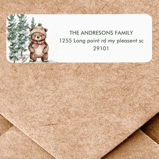 Étiquette Whimsland Deer Birthday Green