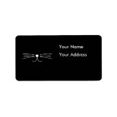 Étiquette Whiskers Chat Cute (Devant)