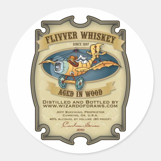 Étiquette Whiskey Flivver (Devant)