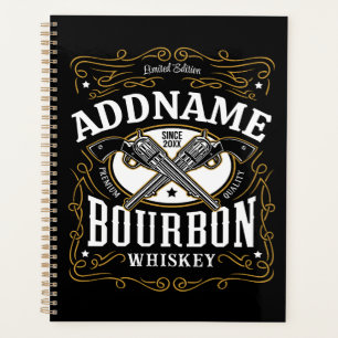 Étiquette Whiskey personnalisé Bourbon Vintage Gun