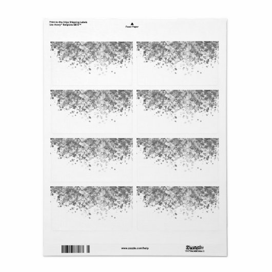 Étiquette White and Faux glitter personalized (Feuille entière)