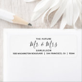 Étiquette White Black Future M & Mme Mariage Adresse de reto (En situation)