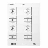 Étiquette White & Black Modern Look Adresse de retour (Feuille entière)