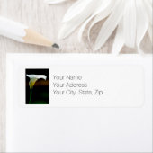 Étiquette White Calla Lily Adresse de retour (En situation)