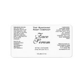 Étiquette White Classic Face Serum Dropper Bottle Label (Devant)