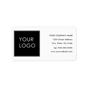 Étiquette White Company Modern Logo Logo Adresse de retour