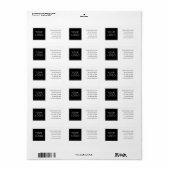 Étiquette White Company Modern Logo Logo Adresse de retour (Feuille entière)