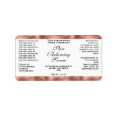 Étiquette White & Copper Foil Cosmetics Dropper Bottle Label (Devant)