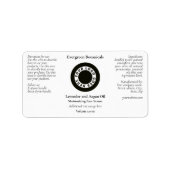 Étiquette White cosmetics dropper bottle label with logo (Devant)