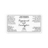 Étiquette White curly text cosmetics dropper bottle label (Devant)