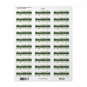 Étiquette White Daisy Flowers Return Address Labels (Feuille entière)