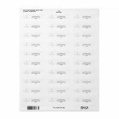 Étiquette White Elegant Minimalist Botanical Wedding (Feuille entière)