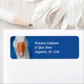 Étiquette White Goose Face Adresse de la ferme animale (En situation)