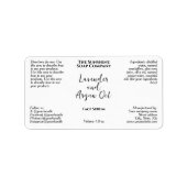 Étiquette White Minimalist Cosmetics Dropper Bottle (Devant)