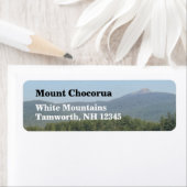 Étiquette White Mountains New Hampshire Return Address (En situation)