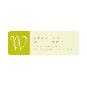 Étiquette White Nectar, Sandy Orange & Lime Adresse de retou